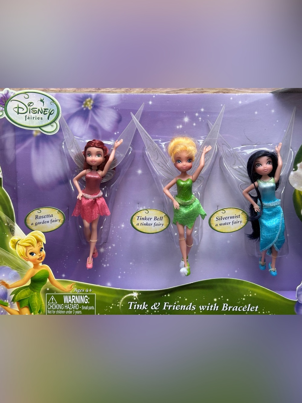Disney Collectors Tinker Bell & Friends Fairy Doll Set with Bracelet